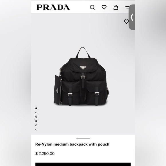 Prada Re-Nylon medium backpack with pouch - Picture 5 of 6